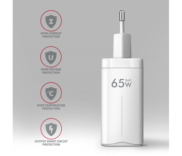 Axagon ACU-DPQ65W, GaN 65W, 3x port, PD3.0/QC4+/PPS/Apple - 1353462 - zdjęcie 6